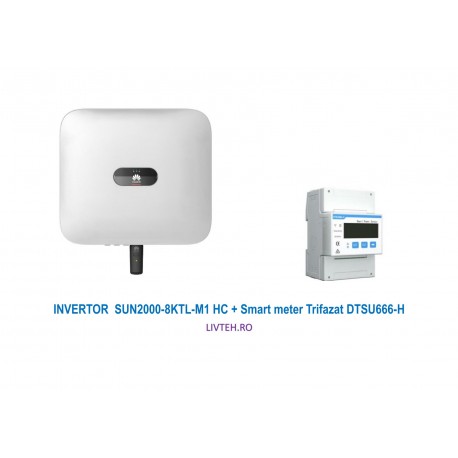 Pachet promotional INVERTOR SUN2000-8KTL-M1 HC + Smart meter Trifazat DTSU666-H -SUPER OFERTA!